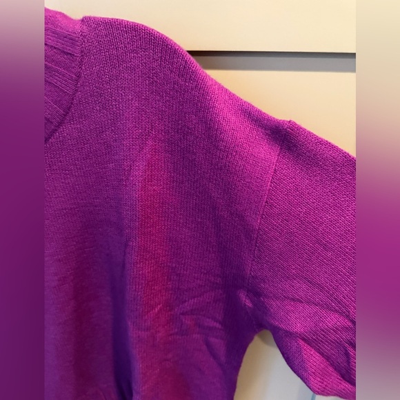 NWT GAP Vibrant Purple Ribbed Mock Neck Like Sweater SZ L - Picture 10 of 11